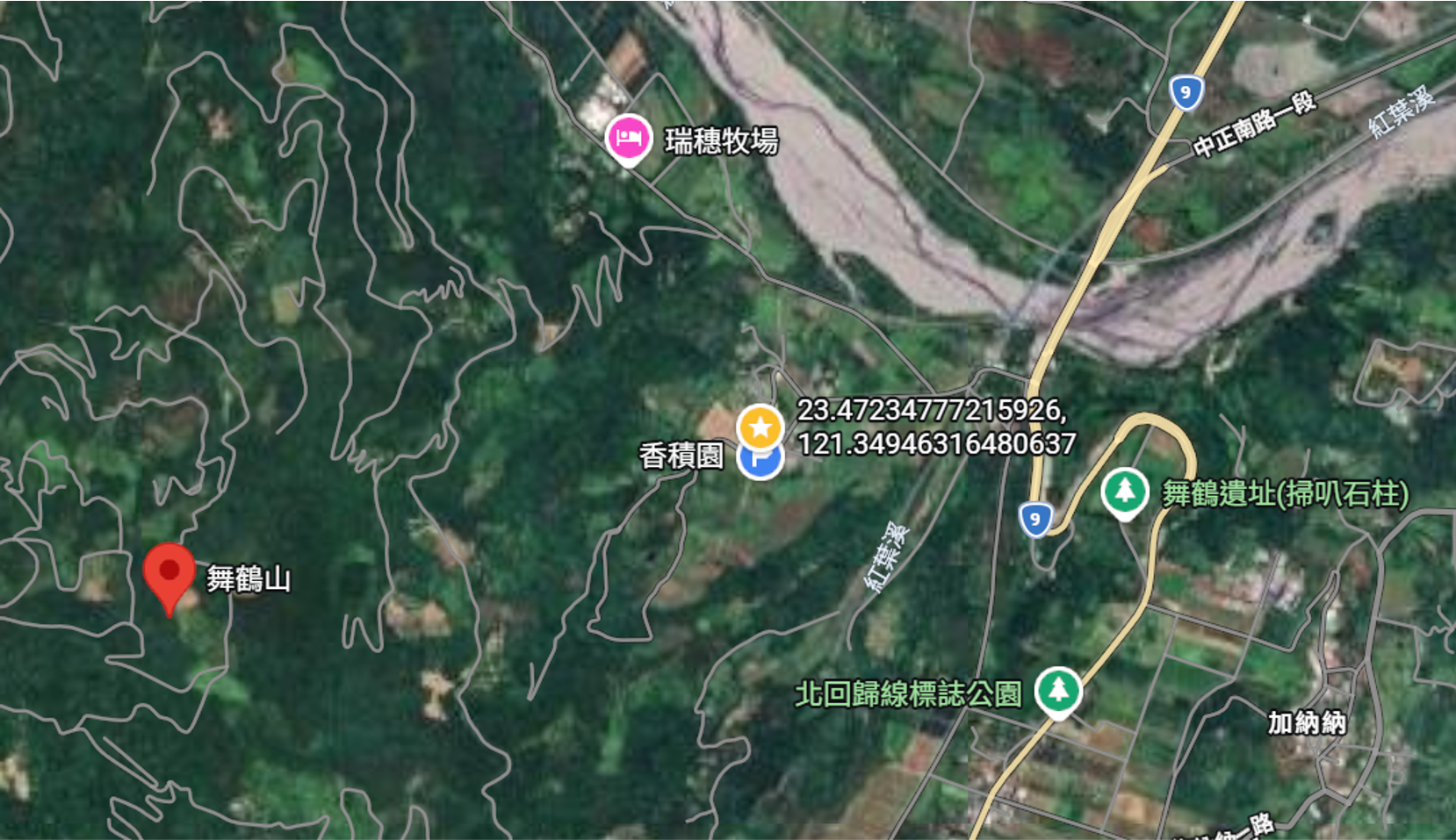 舞鶴村衛星圖